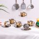 Ss22 Celina 12 Pc Tea Set(Cups With Saucers)-6.5Cm,150Ml Gold