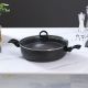 Grace Black Marble Coating 28Cm Shallow Casserole - 15018