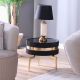 Concetta End Table - Black / Golden