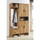 Chandler Shoe Cabinet with Mirror Stand-Woton / Dark Grey