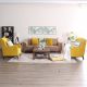 Ada 3+1+1 Fabric Sofa Set - Olive Yellow/Green
