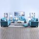 Alessandra 3+2+1+1 Fabric Sofa Set - Turqouise