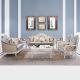 Maricar 3+2+1 Fabric Sofa Set - Cream/Grey